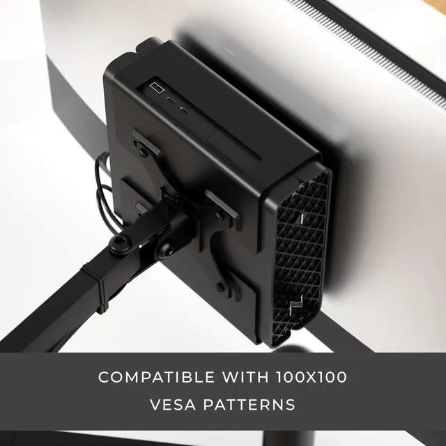 Alt view image 4 of 5 - HumanCentric Dual VESA Sleeve Compatible with HP Z2 G9 Mini PC, VESA Mount Between a Monitor Arm and a Monitor, Under Desk or on a Wall, Z2 G9 Mini PC Mount Bracket