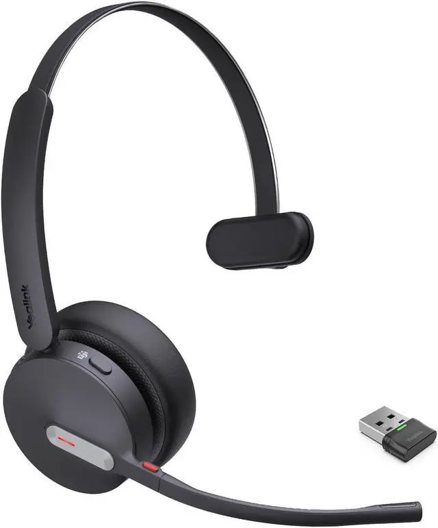 Main image of Yealink BH70 Mono Wireless Bluetooth Headset with Microphone for Work, up to 35h Talking Battery Life, 3-Mic Noise Cancellation, 91g Lightweight Microsoft Teams Certified Work Headsets for PC, USB-A