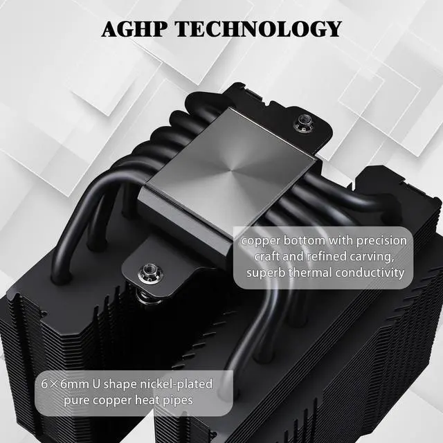 Alt view image 2 of 5 - Thermalright Peerless Assassin 120 Mini Black CPU Air Cooler, 6 Heat Pipes,120mm TL-D12B PWM Fan, 135mm High, Double Tower Coolers, for AMD AM4/ AM5/Intel LGA 1851/1700/1150/1151/1200/2011