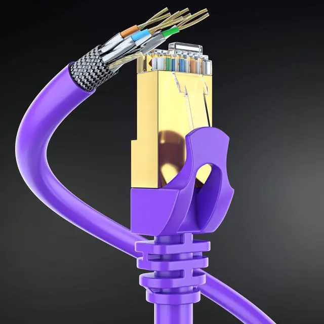 Alt view image 4 of 5 - Cat7 Ethernet Cable 6 Feet - 6 Pack High-Speed LAN Network Patch Cords, RJ45 Gold-Plated Connectors, 600MHz, 10Gbps - for Router, Modem, PC, Gaming, Streaming - Pink