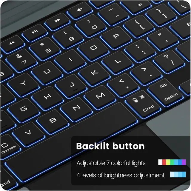 Alt view image 3 of 5 - Nillkin for iPad Air 11-inch (M2/M3) 2024/2025 New ipad air Keyboard and Magnetic Stand Case for iPad Air 5, iPad Air 10.9 Keyboard Case, Detachable Backlit Keyboard,Trackpad for iPad Pro 11