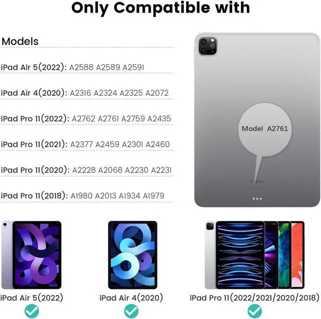 Alt view image 2 of 5 - Nillkin for iPad Air 11-inch (M2/M3) 2024/2025 New ipad air Keyboard and Magnetic Stand Case for iPad Air 5, iPad Air 10.9 Keyboard Case, Detachable Backlit Keyboard,Trackpad for iPad Pro 11