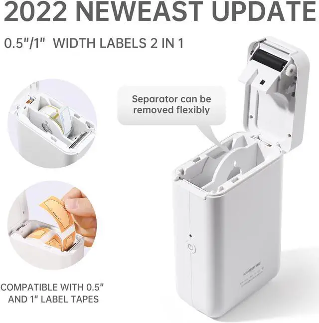 Alt view image 4 of 5 - NIIMBOT D101 White Label Maker and 2 Rolls Tape Bundle