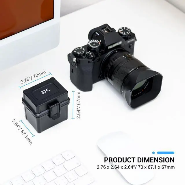 Alt view image 5 of 5 - JJC Compact DSLR Battery Case + High CAPACITY DSLR Battery Case