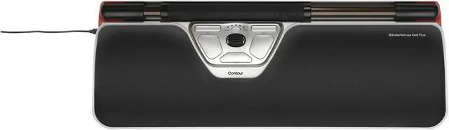 Main image of Contour Design RollerMouse Red PLUS Wired Eco Optical Computer Mouse - Ergonomic Design for Optimal Efficiency - PC or Mac Compatible Ergonomic Mouse - 10-Speed Adjustable Ambidextrous Plug in Mouse