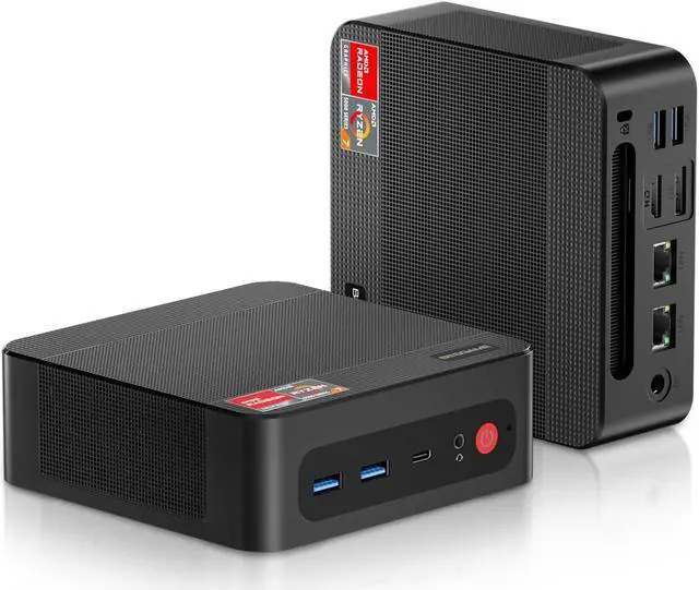 Main image of BOSGAME Gaming Mini PC AMD Ryzen 7 5700U, Micro PC 16GB DDR4 RAM 512GB SSD, Mini Desktop Computer Dual LAN 2.5GbE/4K Triple Display/WiFi6E/BT5.2 for Home/Office/Gamer