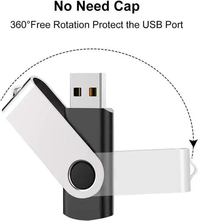 Alt view image 4 of 5 - AreTop 50-Pack Flash Drive 512MB Bulk Thumb Drives USB 2.0 Metal Memory Sticks with Lanyard,Portable Keychain Jump Drive Multipack for Date Storage at Home & The Office Black