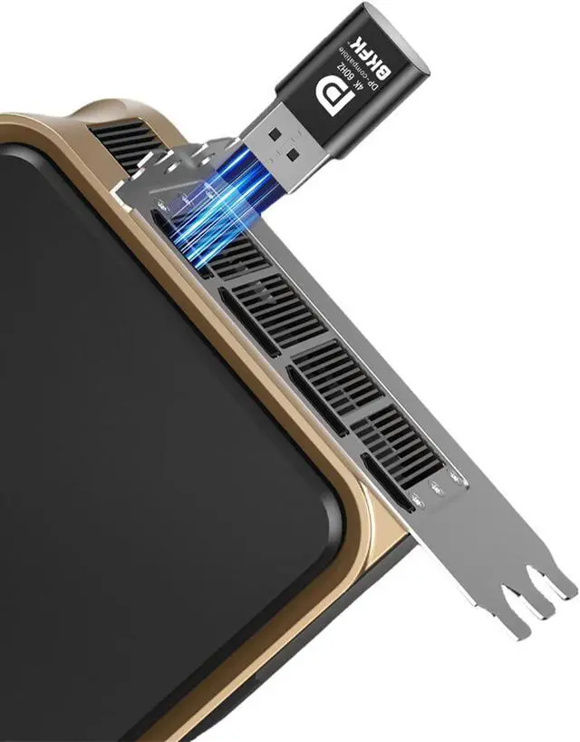 Alt view image 4 of 4 - BKFK 4K DisplayPort Headless Dummy Plug - Supports 1080p-240Hz EDID Emulator Dongle 60Hz for Crypto Mining, Remote Servers, and Virtual Desktops(DP-4K-2P)