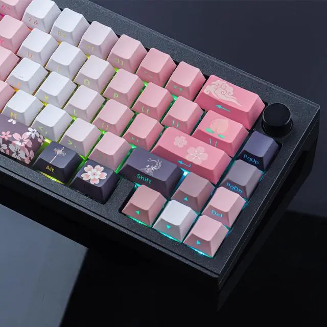 Alt view image 3 of 5 - JOMKIZ PBT keycaps, 135 Keys Double Shot Keycaps Side Engraved Transparent Keycap Set Cherry Profile Backlit Keycaps for Cherry MX Switch ASIN/ISO Layout Mechanical Keyboard