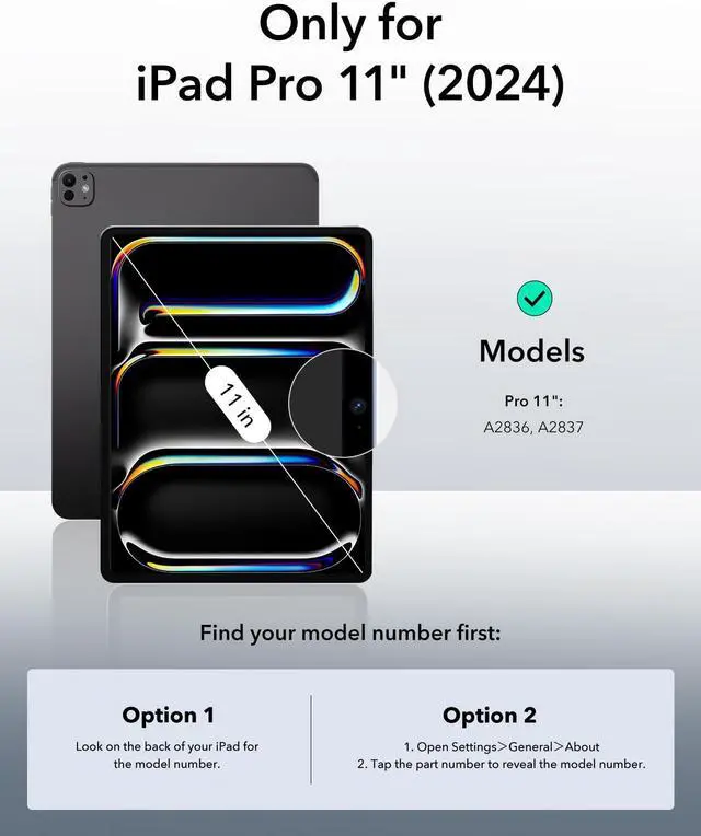 Alt view image 2 of 5 - ESR for iPad Pro 11 Inch Case M4(2024), iPad Pro 11 Case with Pencil Holder, Removable Magnetic Cover, Vertical Stand, Fully Supports Pencil Pro and Pencil(USB-C), Rebound 360 Series, Lavender