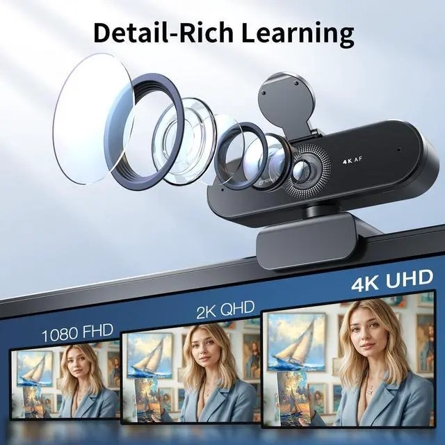 Alt view image 2 of 5 - EMEET NOVA 4K PDAF Autofocus and C960 1080P Webcams
