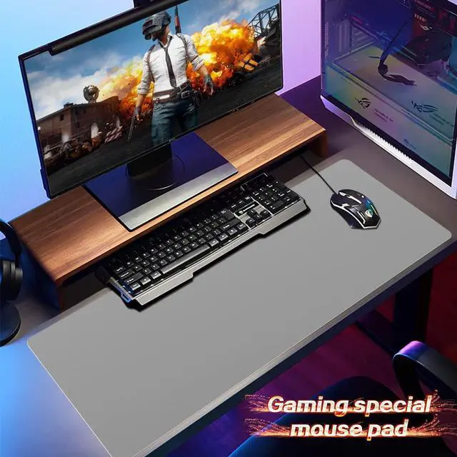 Alt view image 2 of 5 - Fabutier Dry Erase Mouse Pad, Writable & Erasable Large Desk Mat, Heat-Resistant and Waterproof Mousepad for Desktop Protection, for Office Home (Grey, 35.5 × 17)