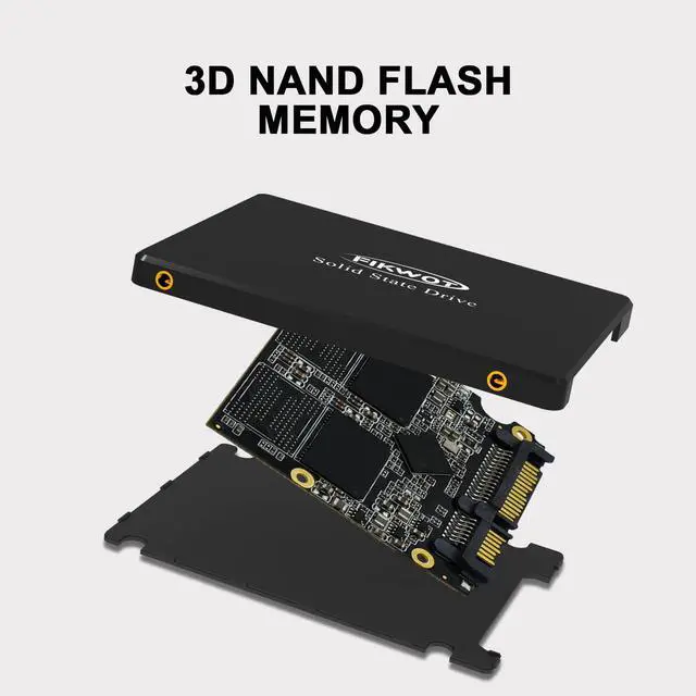 Alt view image 4 of 5 - Fikwot FS810 4TB SSD, 2.5" SSD SATA III 6Gb/s, Solid State Drives, Up to 560MB/s, 3D NAND TLC Flash, Internal SSD for Desktops and Laptops(Black)