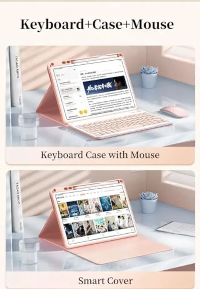 Alt view image 5 of 5 - AnMengXinLing Keyboard Case with Mouse for iPad Air 11-inch M3 (2025) / M2 (2024), iPad Air5/Air4/Pro 114th/3rd/2nd Gen, Magnetic Detachable Keyboard Cover with Pen Holder, Purple