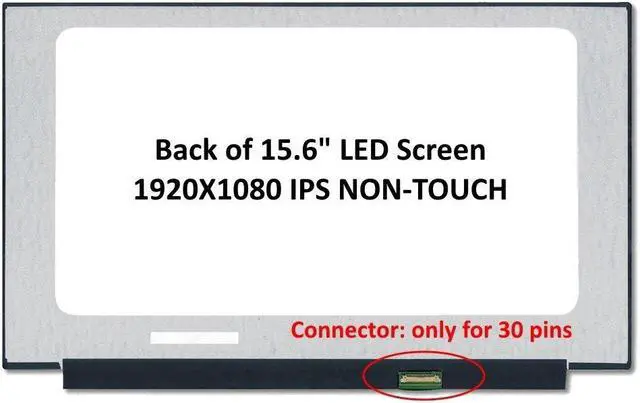 Alt view image 3 of 5 - FULLCOM New LCD Replacement Screen (Non Touch) 15.6 Inch FHD 1920x1080 30 Pin Matte for Gateway GWTN156-7BK for Laptop/Display/Screen/LCD Application