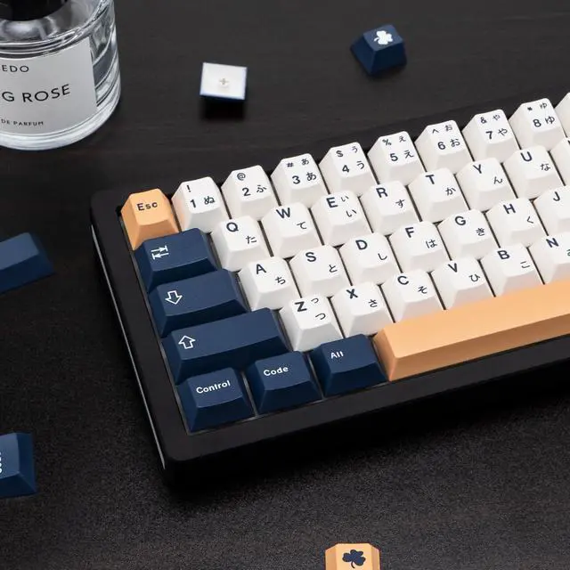 Alt view image 4 of 5 - GEKUCAP PBT Japanese Keycaps 129 Keys, Minimalist Style Cherry Profile Custom Keycaps Dye-Sublimation Keyboard Keycap Set for Gateron Kailh Cherry MX Switch Gaming Mechanical Keyboards