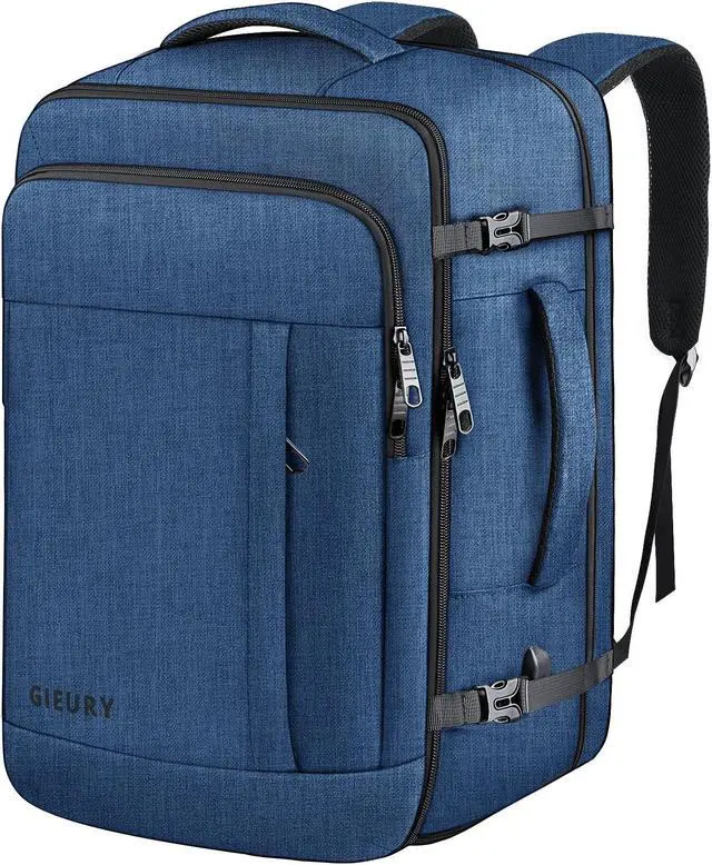 Main image of Carry On Backpack, Extra Large 50L Travel Backpack for Men & Women, Expandable Backpack For Airplanes, 17 Inch Laptop Backpack, Luggage Suitcase 40L Daypack Lightweight Business Weekender Bag, Blue