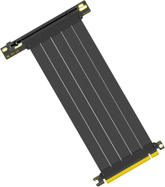 Main image of Glorto PCIe 4.0 Riser Cable, x16 High Speed Graphics Card Extension Port Adapter, Flexible GPU Riser Cable Compatible with RTX 4090/4080/3090 and RX 7900/7800, 90 Degree 20cm