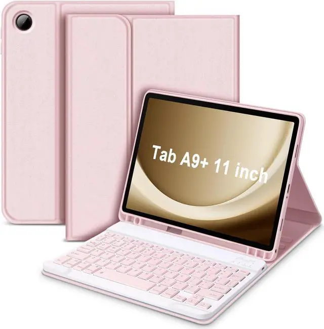 Main image of GOKOCO for Samsung Galaxy Tab A9 Plus 2023 11 inch Keyboard Case,Magnetically Detachable Wireless Bluetooth Keyboard for SM-X210/X215/X216-Pink