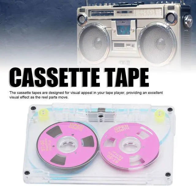 Alt view image 2 of 5 - Blank Cassette Tapes Audio Cassettes, Clear Audio Cassette Tapes for Recording, Low Noise High Output 46 Minute (Violet)