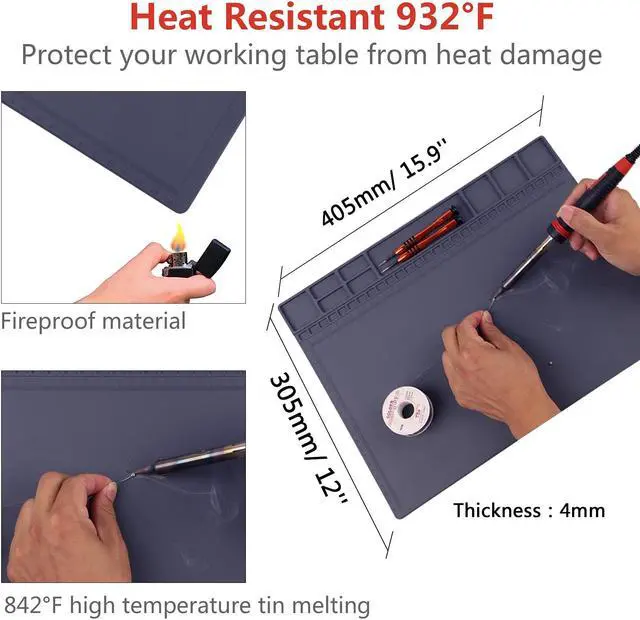 Alt view image 4 of 5 - HPFIX Anti Static Mat and Precesion Magnetic Screwdriver Tool Set for Eelectronics Repair