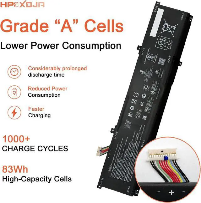 Alt view image 3 of 5 - HPXXDJA FZ06XL Laptop Battery Replacement for Hp Spectre x360 2-in-1 Envy 16-h0011TX 16-f0035nr 16-h0006TX 16 h0112nr 16-h0795ng 16-h0018TX 16-f1075ng M47636-2C1 M47636-2D1 M48025-005