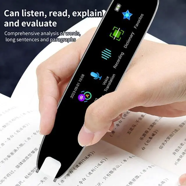 Alt view image 3 of 5 - HURRISE Scanner Translator, Standalone Pen Scanner,Smart Voice Translator Pen,13 Languages Online Translation Massive Vocabulary Library Dictionary Pen for Learning