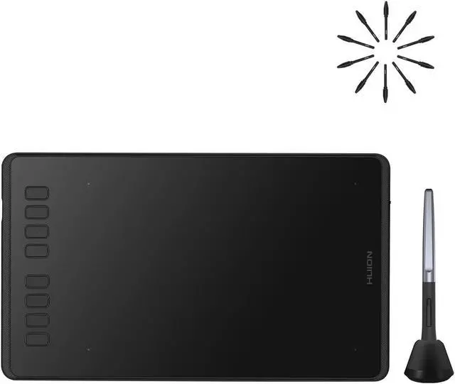 Main image of HUION Inspiroy H950P Drawing Tablet Bundle with 10 Pack Replacement Nibs PN04