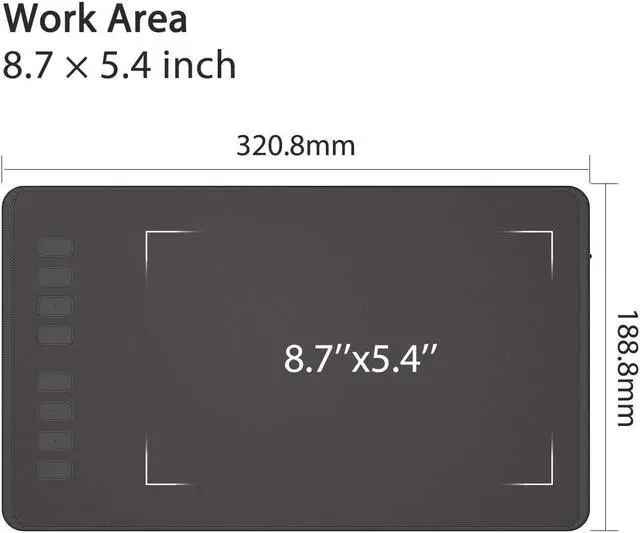 Alt view image 5 of 5 - HUION Inspiroy H950P Drawing Tablet Bundle with 10 Pack Replacement Nibs PN04