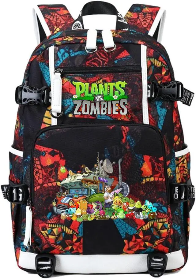 Main image of ISaikoy Game Plants vs. Zombies Backpack Shoulder Bag Bookbag School Bag Daypack Satchel Laptop Bag Color Red21