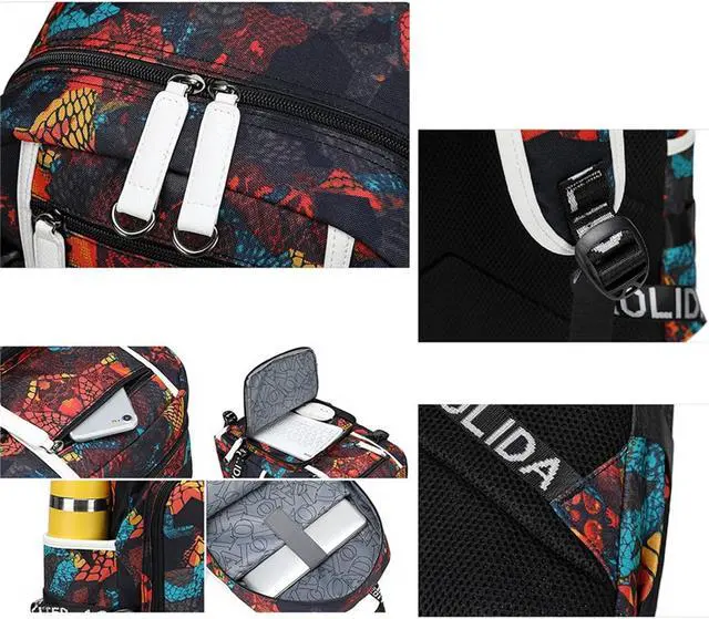 Alt view image 4 of 5 - ISaikoy Game Plants vs. Zombies Backpack Shoulder Bag Bookbag School Bag Daypack Satchel Laptop Bag Color Red21