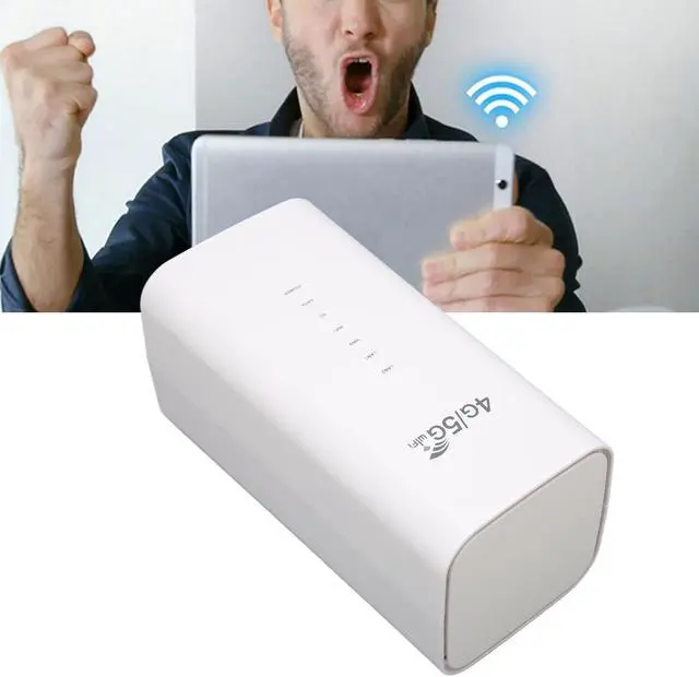 Alt view image 3 of 5 - Unlocked 4G LTE Modem Router with SIM Card Slot, 4 Antenna & Up to 32 Users for Travel, Road Trips & Camping (US Plug)