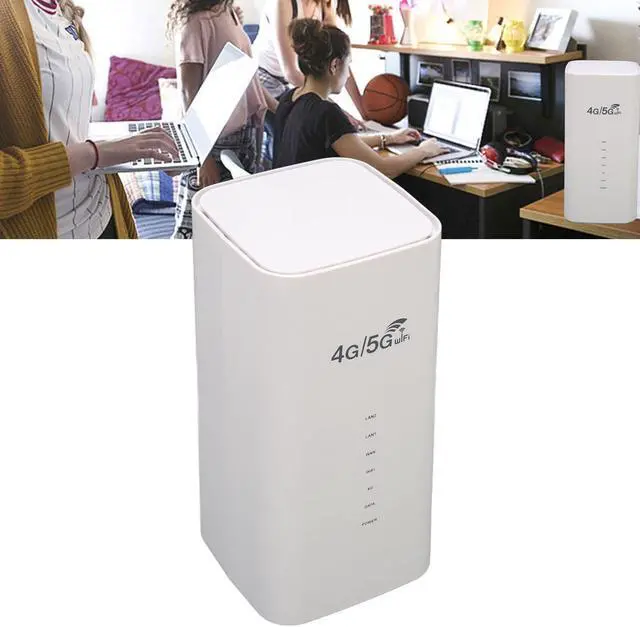 Alt view image 2 of 5 - Unlocked 4G LTE Modem Router with SIM Card Slot, 4 Antenna & Up to 32 Users for Travel, Road Trips & Camping (US Plug)