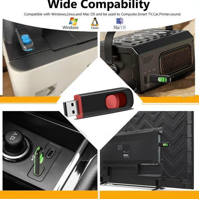 Alt view image 2 of 5 - MAKACTUA 10 Pack 64GB USB Flash Drive, USB 2.0 Memory Stick Thumb Drive Pen Drives Jump Drive for Data Storage Multiple Color