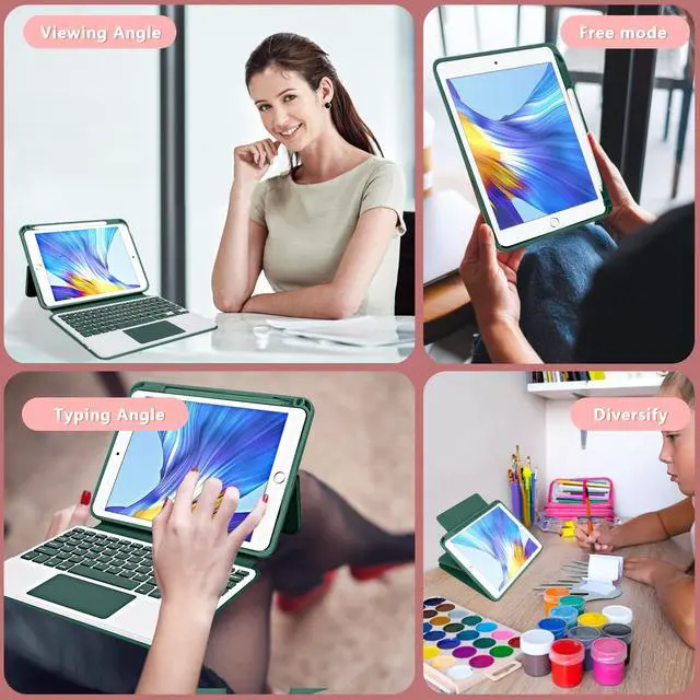 Alt view image 4 of 5 - Miieadoo iPad Air 2022/2020 5th/4th Gen Keyboard Case with trackpad,Support iPad Pro 3nd/2rd/1st 11"- Protective Detachable Case 10.9/11 inch with Pencil Holder Smart Auto Sleep/Wake Cover