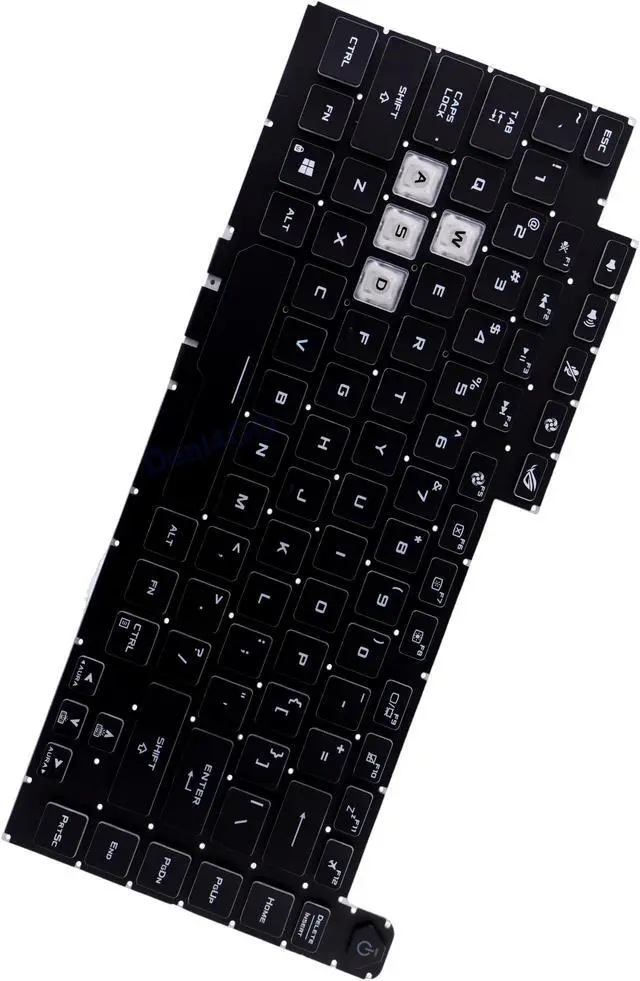 Alt view image 2 of 5 - Deal4GO Single Color Backlit Keyboard (16-pin Backlight Cable) Replacement for ASUS G531 G531GT G531GU G531GD G512 G531GT-BI7N6, 15.6-inch, BLACK, SX185162B-US