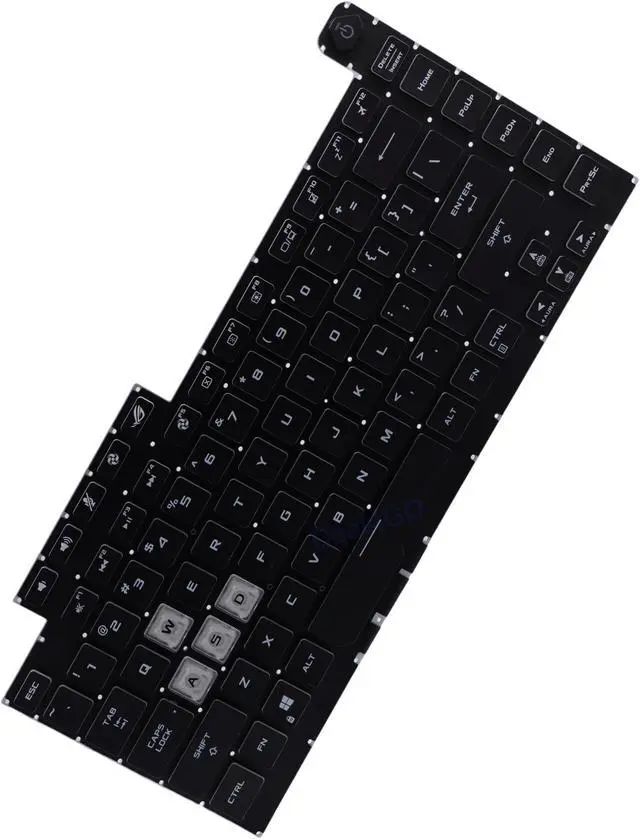 Main image of Deal4GO Single Color Backlit Keyboard (16-pin Backlight Cable) Replacement for ASUS G531 G531GT G531GU G531GD G512 G531GT-BI7N6, 15.6-inch, BLACK, SX185162B-US