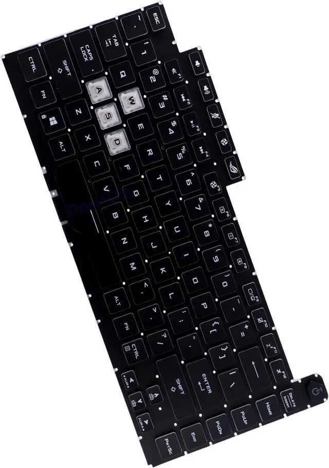 Alt view image 4 of 5 - Deal4GO Single Color Backlit Keyboard (16-pin Backlight Cable) Replacement for ASUS G531 G531GT G531GU G531GD G512 G531GT-BI7N6, 15.6-inch, BLACK, SX185162B-US