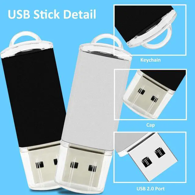 Alt view image 4 of 5 - USB Memory Stick Nicepicten 16GB USB Storage 2.0 Flash Drive Thumb Drives 20 Pack Bulk USB Jump Drive 16GB Pendrive Zip Drive USB Key with LED Indicators, 20PCS Lanyards & Color Label Tags Mixcolor