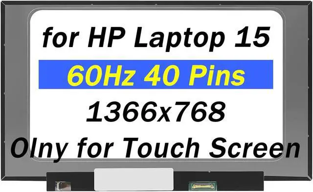 Main image of PEHDPVS L78717-001 Replacement for HP Laptop 15-EF0023DX 9YF67UA 15-EF2013DX 6A2P0UA 15-EF1073WM 234X5UA 15Z-EF2000 15Z-EF3000 15-EF1076NR 9VE39UA 40Pins 1366x768 15.6" LCD Touch Screen Laptop Panel
