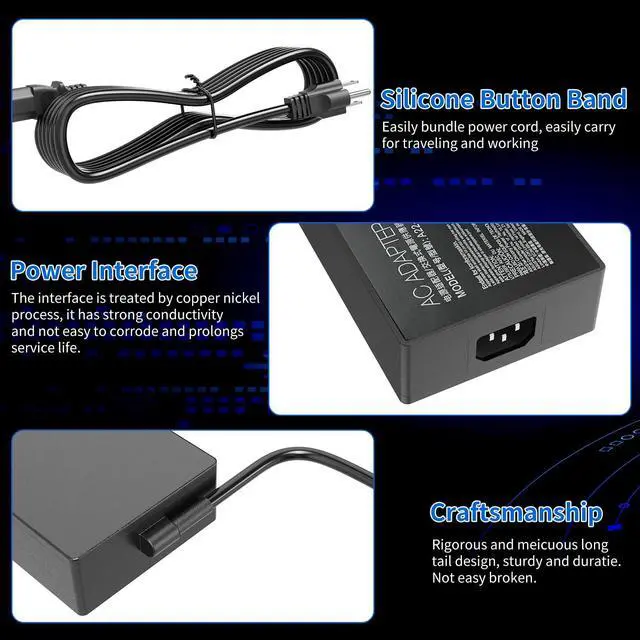 Alt view image 5 of 5 - 330W 20V 16.5A AC Laptop Charger for Asus Rog Strix Scar 16 17 17SE 18 18G Asus Rog Zephyrus Duo 16 M16 Gaming Laptop,G834JY A21-330P1A A22-330P1A Laptop Power Supply (6.0x3.7MM)