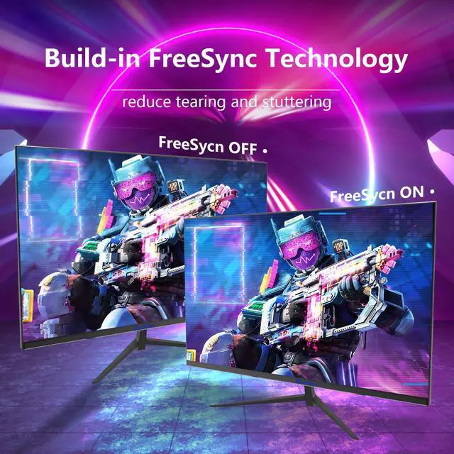 Alt view image 3 of 5 - Sealan 27 inch Gaming Monitor IPS 100Hz Computer Monitor Built-in Speakers Full HD 1920 x 1080P with HDMI VGA Interface Eye Care Frameless 100 x 100mm VESA with 3-Side Virtually Borderless Design