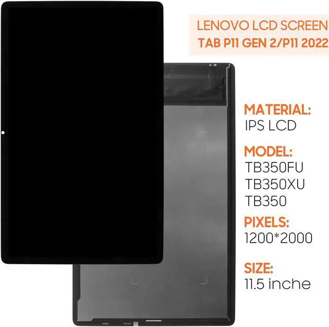Alt view image 2 of 5 - Screen Replacement for Lenovo Tab P11 Gen 2/P11 2022 LCD Display TB350FU TB350XU TB350 Touch Screen Digitizer Full Assembly,with Tools(Black)
