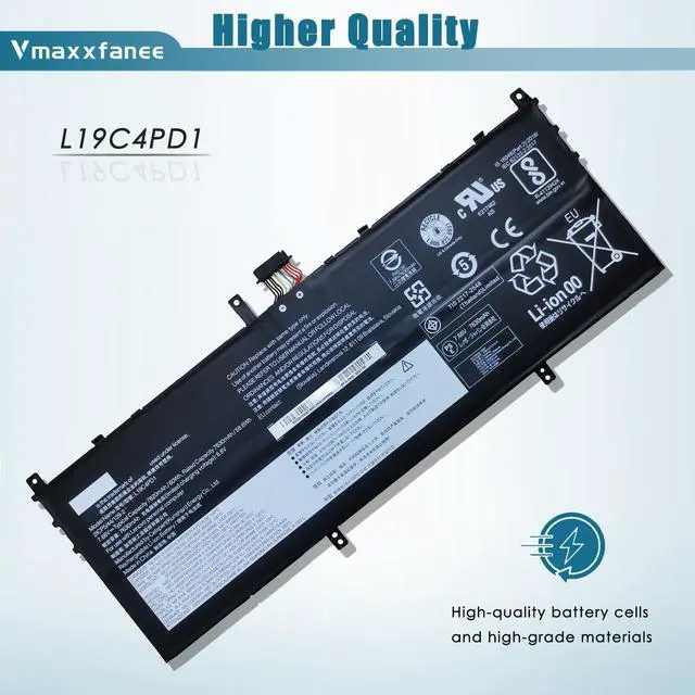 Alt view image 3 of 5 - Vmaxxfanee L19C4PD1 L19M4PD1 L19D4PD1 Laptop Battery for Lenovo Ideapad Yoga 6-13ARE05 6-13ALC6 Yoga C640-13IML LTE Series 5B10U65274 5B10W67329 5B10U65275 5B10W67385 SB10W67360 SB10W67395