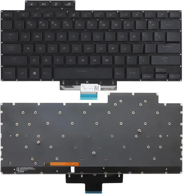 Main image of Laptop Keyboard with Backlight Replacement for ASUS ROG G15 G16 GA503 GA503Q Zephyrus M15 M16 GU603 GU603H GU603Z US Layout Black Backlit Keyboard