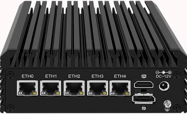 Main image of ZHIANN Micro Firewall Appliance, Inter J6413 Fanless Firewall Mini PC, 5 Inter 2.5Gbe I226-V Ports, Support AES-NI Soft Router PC VPN OPNsense Proxmox, 8GB RAM 128GB SSD