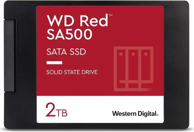 Main image of Western Digital 2TB WD Red SA500 NAS 3D NAND Internal SSD - SATA III 6 Gb/s, 2.5"/7mm, Up to 560 MB/s - WDS200T1R0A