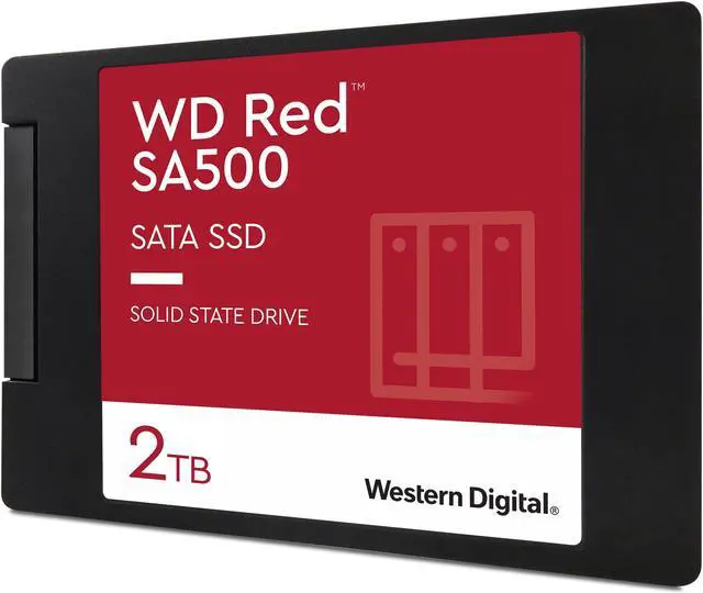 Alt view image 2 of 4 - Western Digital 2TB WD Red SA500 NAS 3D NAND Internal SSD - SATA III 6 Gb/s, 2.5"/7mm, Up to 560 MB/s - WDS200T1R0A