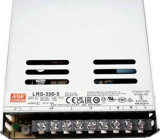Alt view image 2 of 5 - MEAN WELL LRS-350-5 Enclosed Power Supply 5V - 60A
