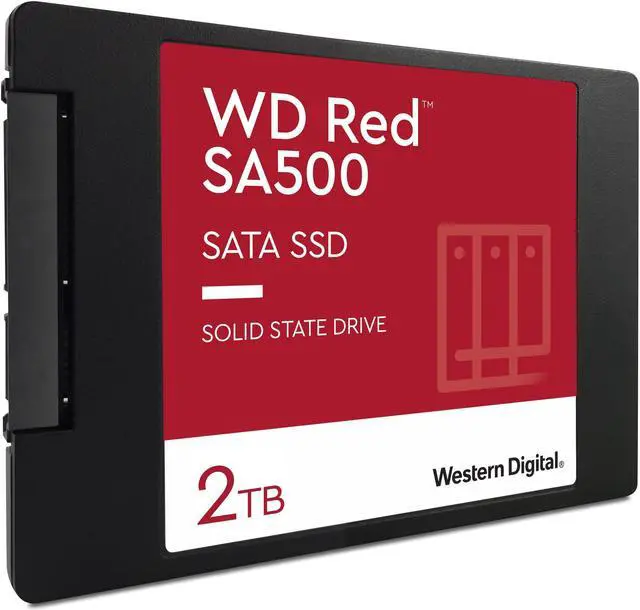 Alt view image 3 of 4 - Western Digital 2TB WD Red SA500 NAS 3D NAND Internal SSD - SATA III 6 Gb/s, 2.5"/7mm, Up to 560 MB/s - WDS200T1R0A